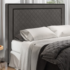 Cabeceira Cama Box Casal King Size Arez 193cm Veludo Cinza -