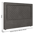 Cabeceira Cama Box Casal King Size Ariza 193cm Veludo Cinza -