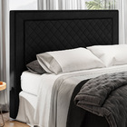 Cabeceira Cama Box Casal King Size Ariza 193cm Veludo Preto -