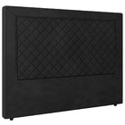 Cabeceira Cama Box Casal King Size Ariza 193cm Veludo Preto -