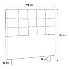 Cabeceira Cama Box Casal King Size Bari 193cm Corano Bege - D