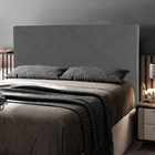 Cabeceira Cama Box Casal King Size Cairo 195cm Suede Cinza -