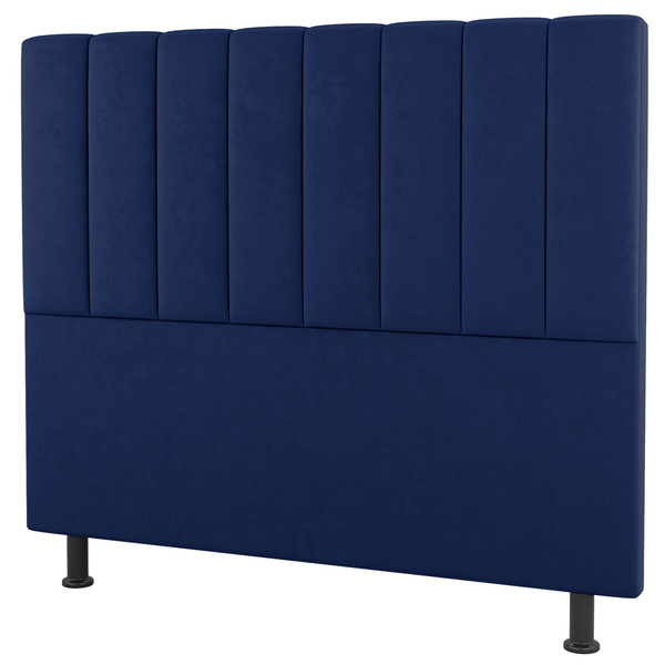 Cabeceira Cama Box Casal King Size Cora 195cm Suede Azul - De