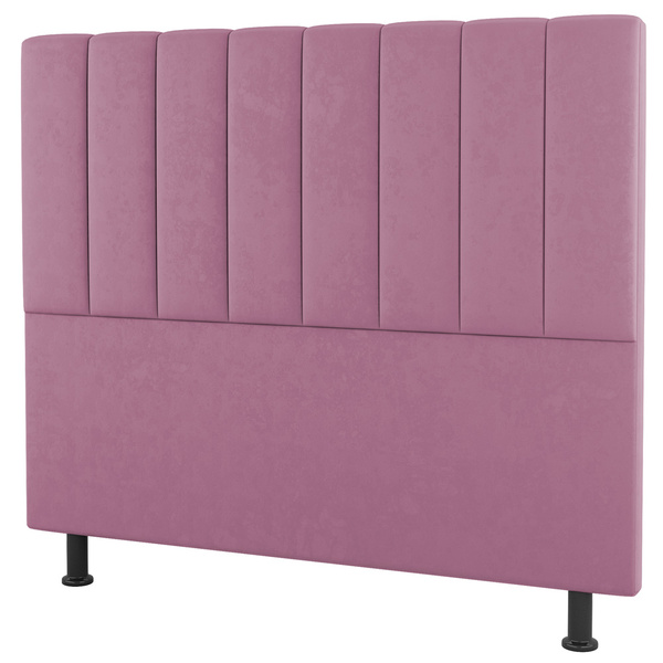 Cabeceira Cama Box Casal King Size Cora 195cm Suede Rosa - De