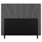 Cabeceira Cama Box Casal King Size Dallas 195cm Linho Cinza -