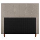 Cabeceira Cama Box Casal King Size Dallas 195cm Suede Bege -