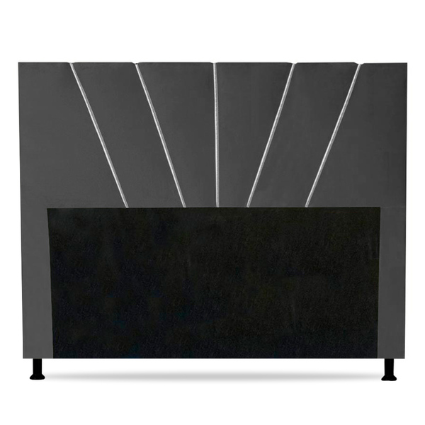 Cabeceira Cama Box Casal King Size Dallas 195cm Suede Cinza -