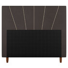 Cabeceira Cama Box Casal King Size Dallas 195cm Suede Marrom