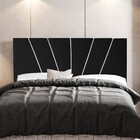 Cabeceira Cama Box Casal King Size Dallas 195cm Suede Preto -