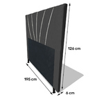 Cabeceira Cama Box Casal King Size Dallas 195cm Veludo Cinza