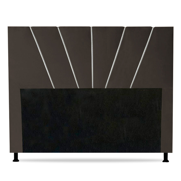 Cabeceira Cama Box Casal King Size Dallas 195cm Veludo Marrom