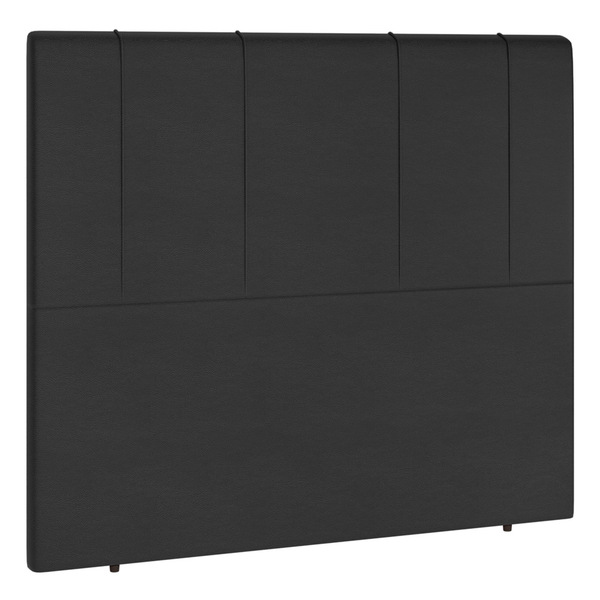 Cabeceira Cama Box Casal King Size Doha 193cm Sintético Preto