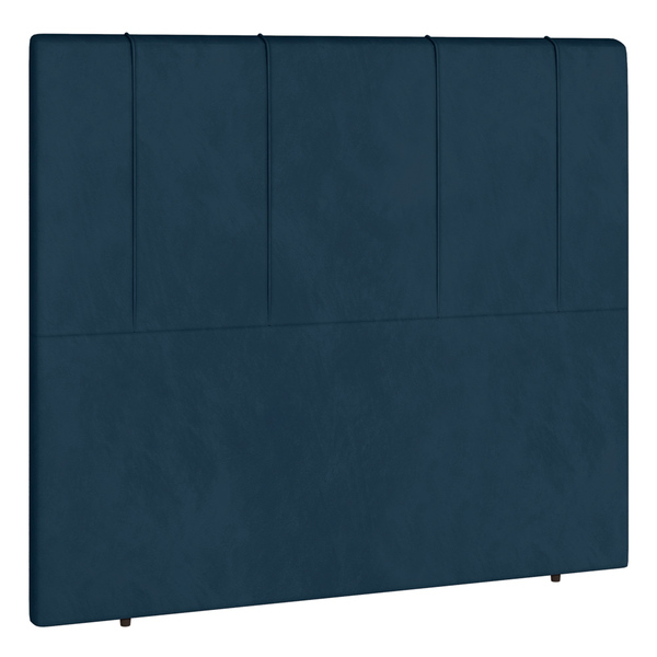Cabeceira Cama Box Casal King Size Doha 193cm Veludo Azul - D