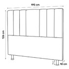 Cabeceira Cama Box Casal King Size Grace 195cm Suede Rosé - D