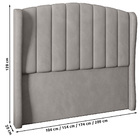 Cabeceira Cama Box Casal King Size Gracia 209cm Veludo Prata