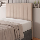 Cabeceira Cama Box Casal King Size Ivana 193cm Veludo Bege -