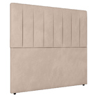 Cabeceira Cama Box Casal King Size Ivana 193cm Veludo Bege -