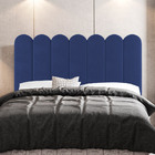 Cabeceira Cama Box Casal King Size Lana 195cm Suede Azul - De