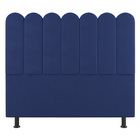 Cabeceira Cama Box Casal King Size Lana 195cm Suede Azul - De