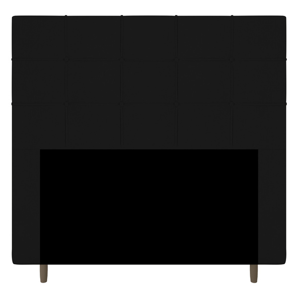 Cabeceira Cama Box Casal King Size Leiria 195cm Corano Preto