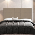 Cabeceira Cama Box Casal King Size Leiria 195cm Suede Bege -