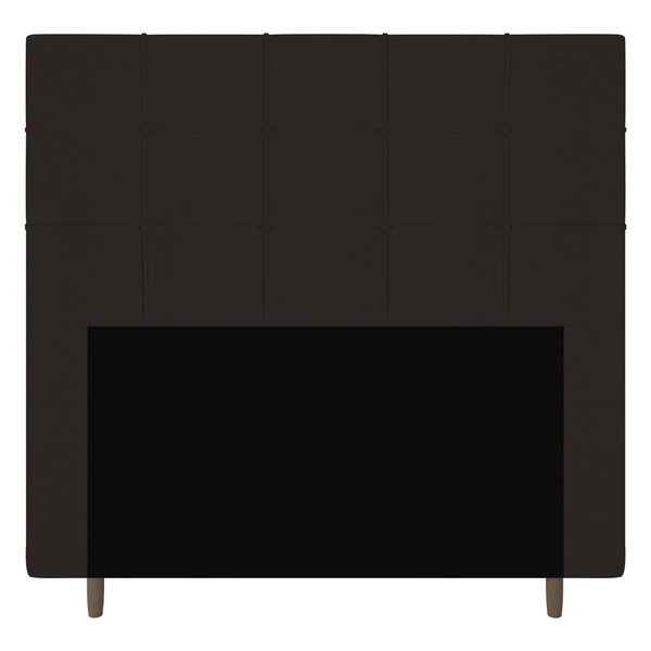 Cabeceira Cama Box Casal King Size Leiria 195cm Suede Marrom