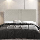 Cabeceira Cama Box Casal King Size Lisboa 195cm Veludo Bege -