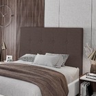 Cabeceira Cama Box Casal King Size Luana 193cm Linho Marrom -