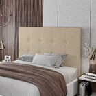 Cabeceira Cama Box Casal King Size Luana 193cm Sintético Bege