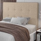 Cabeceira Cama Box Casal King Size Luana 193cm Sintético Bege