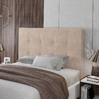 Cabeceira Cama Box Casal King Size Luana 193cm Veludo Bege -