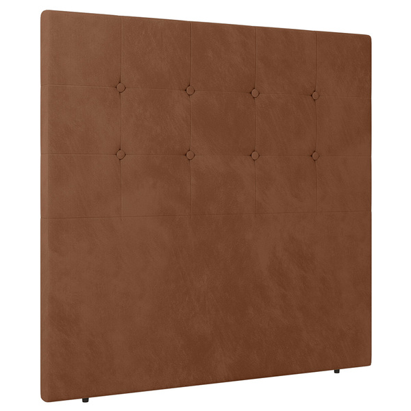 Cabeceira Cama Box Casal King Size Luana 193cm Veludo Laranja