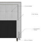 Cabeceira Cama Box Casal King Size Luxor 195cm Com Tachas E F