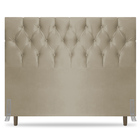 Cabeceira Cama Box Casal King Size Madrid 195cm Suede Bege -