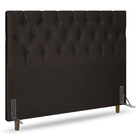 Cabeceira Cama Box Casal King Size Madrid 195cm Suede Marrom
