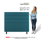 Cabeceira Cama Box Casal King Size Malik 195cm Suede Turquesa