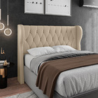 Cabeceira Cama Box Casal King Size Malva 209cm Sintético Bege