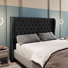 Cabeceira Cama Box Casal King Size Malva Premium 209cm Veludo