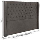 Cabeceira Cama Box Casal King Size Malva Premium 209cm Veludo