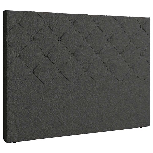 Cabeceira Cama Box Casal King Size Millano 193cm Linho Cinza