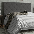 Cabeceira Cama Box Casal King Size Millano 193cm Linho Cinza