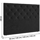 Cabeceira Cama Box Casal King Size Millano 193cm Veludo Preto