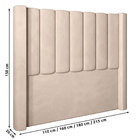 Cabeceira Cama Box Casal King Size Montainne 215cm Veludo Beg