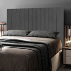 Cabeceira Cama Box Casal King Size Nala 195cm Linho Cinza - D