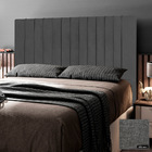 Cabeceira Cama Box Casal King Size Nala 195cm Linho Cinza - D