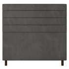 Cabeceira Cama Box Casal King Size Napoli 193cm Veludo Cinza