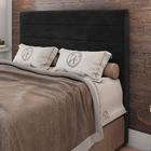 Cabeceira Cama Box Casal King Size Natali 193cm Veludo Preto