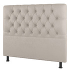 Cabeceira Cama Box Casal King Size Nice 195cm Linho Bege- Des