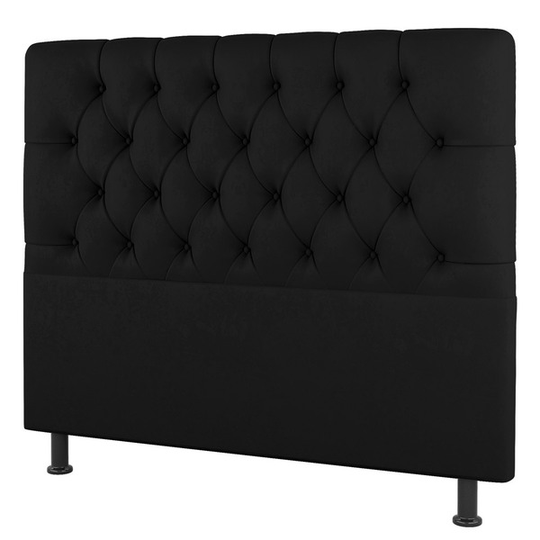Cabeceira Cama Box Casal King Size Nice 195cm Linho Preto - D