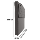 Cabeceira Cama Box Casal King Size Olympia 215cm Linho Cinza